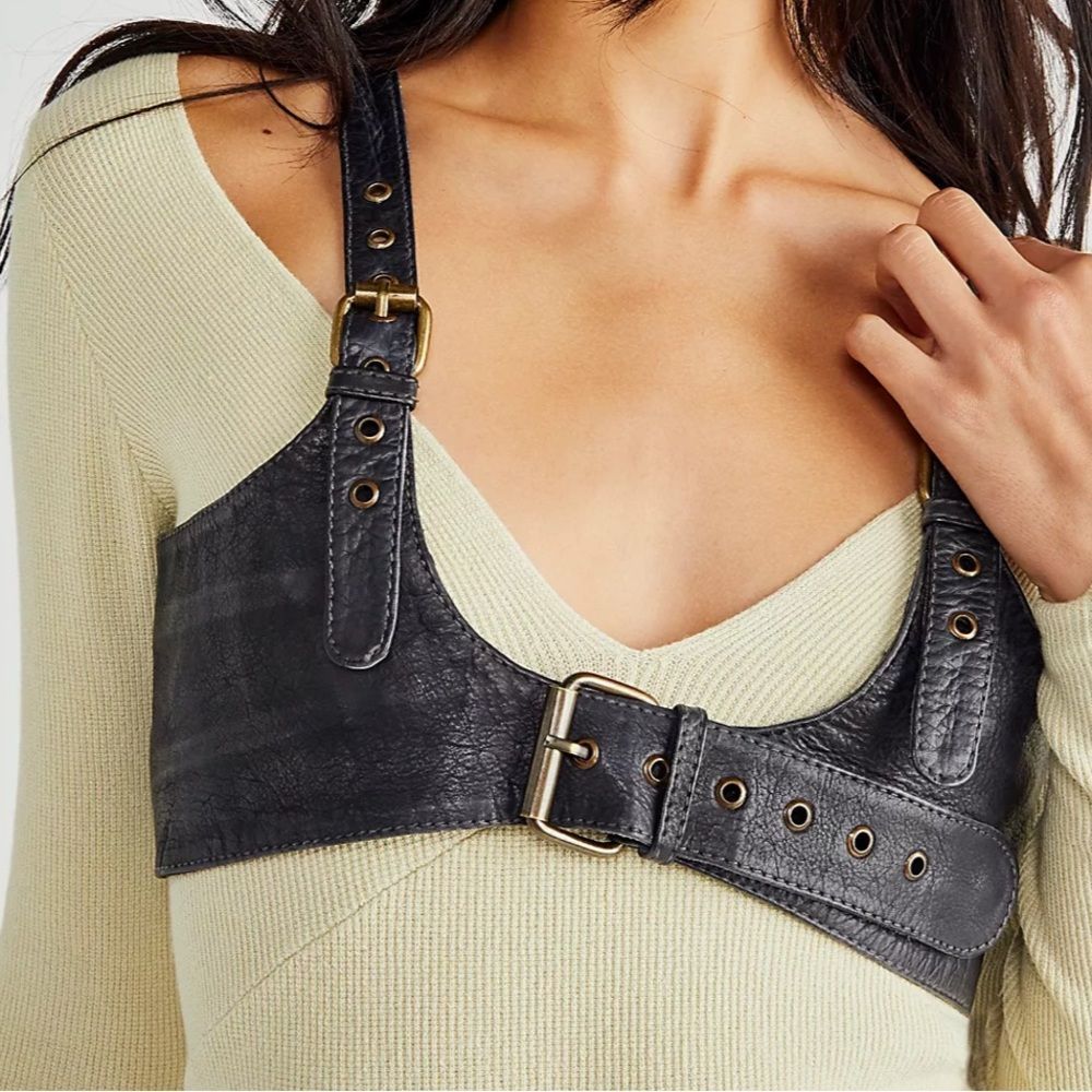 Free People Rebel Leather Harness Size M